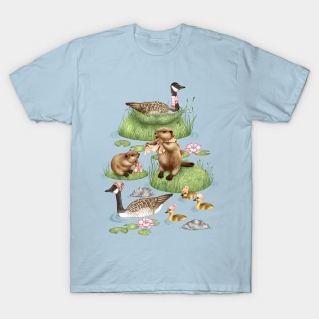 Fresh Morning on a Whimsical Canadian Lake T-Shirt by PerrinLeFeuvre